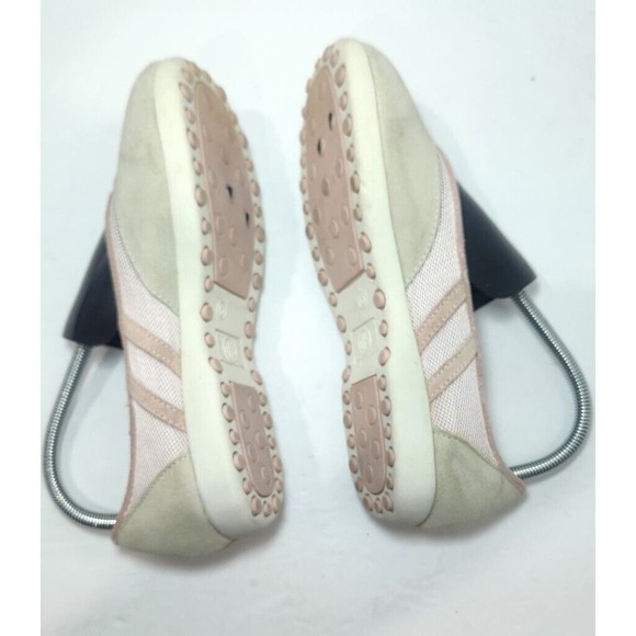 EUC TKS Pink Suede Mesh Sport Casual Maggie 562 Ballerina Fats Sz 6 Girls Shoes - Picture 7 of 8